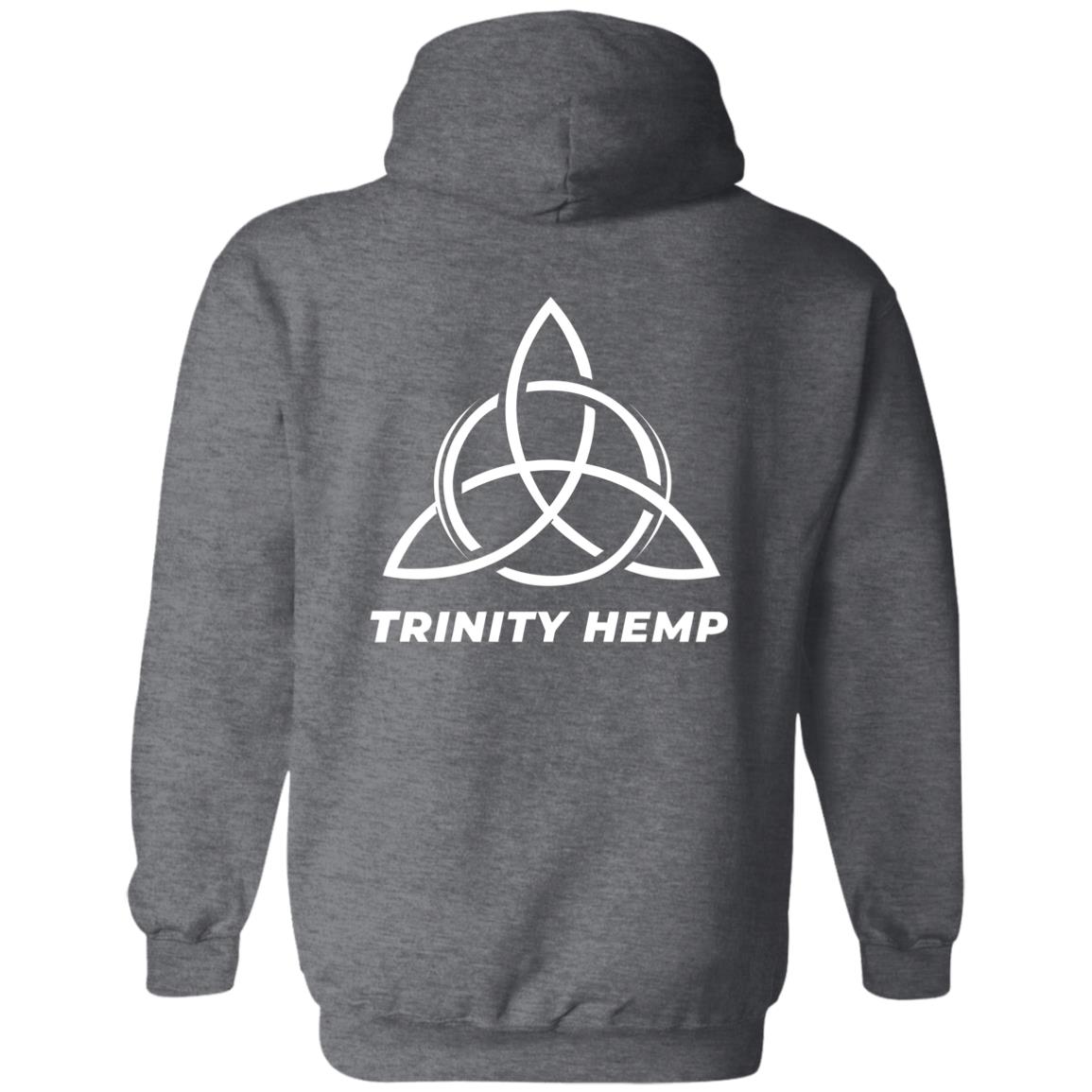 TRINITY ZIP HOODIE WHITE LOGO