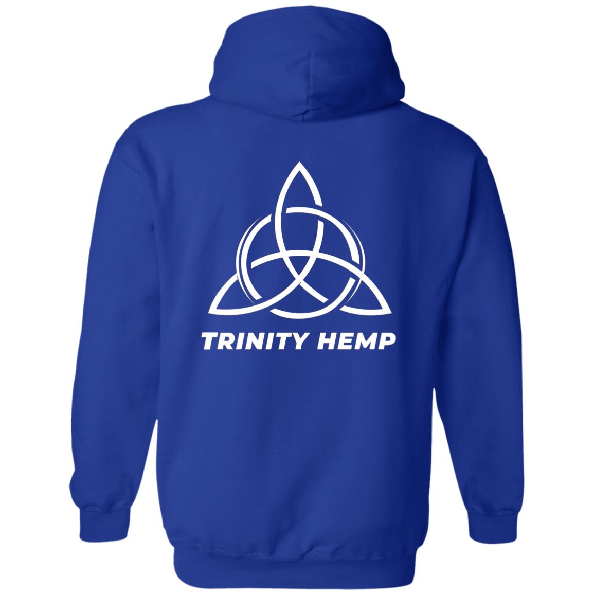 TRINITY ZIP HOODIE WHITE LOGO